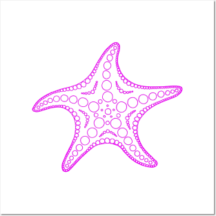 Starfish (pink/white) Posters and Art